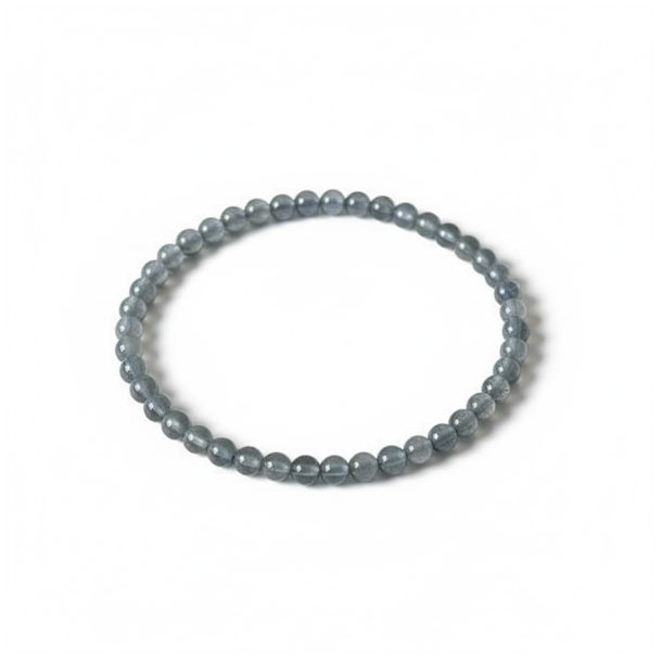 Elastisk akvamarin krystalarmb�nd 4 mm � passer til h�ndled 16,5-18,5 cm