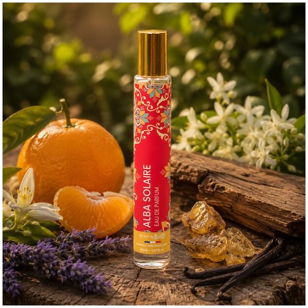 Alba Solaire eau de parfum med mandarin, jasmin, vanilje og amber i varmt og solrigt parfumemilj�