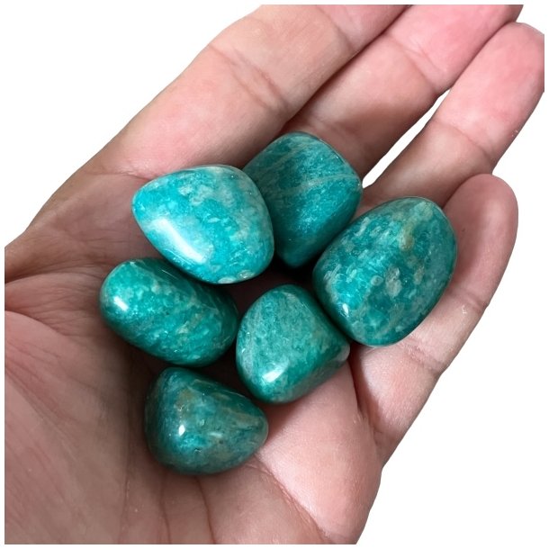 Amazonit lommesten ekstra, Ml imellem 2 - 3 cm