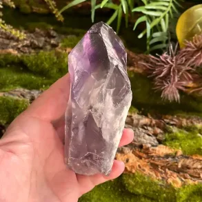 Smuk r ametyst krystalspids 11,7 x 4,5 cm til energi, healing og dekoration