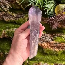 Smuk r ametyst krystalspids 17 x 4,7 cm til energi, healing og dekoration