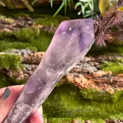 Smuk r ametyst krystalspids 17 x 4,7 cm til energi, healing og dekoration