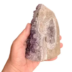 Smuk og unik druzy ametystklynge  761 g r krystal fra Uruguay 12 x 7,7 cm