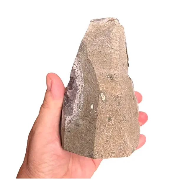 Smuk og unik druzy ametystklynge  761 g r krystal fra Uruguay 12 x 7,7 cm