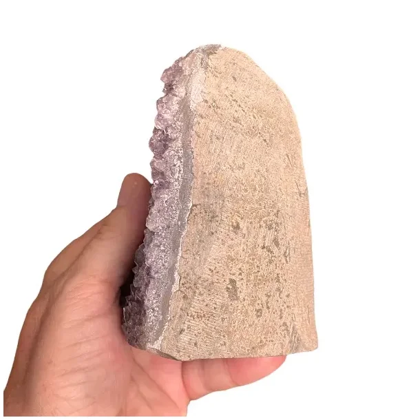 Smuk og unik druzy ametystklynge  827 g r krystal fra Uruguay 10,7 x 8 cm