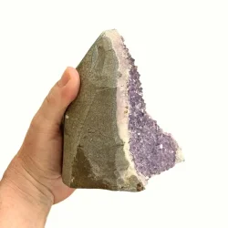 Smuk og unik druzy ametystklynge  1405 g r krystal fra Uruguay 12,6 x 9,5 cm