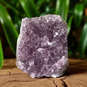 Smuk og unik druzy ametystklynge � 584 g r� krystal fra Uruguay 8 x 7,5 cm