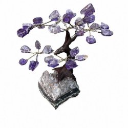 Unikt H�ndlavet Krystaltr� med �gte Ametyst (7)