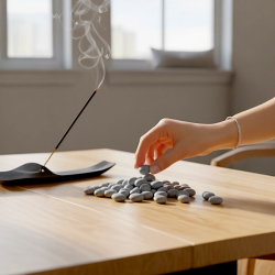 Angelit lommesten � blid bl� krystal til ro og balance 1,5�2,5 cm 