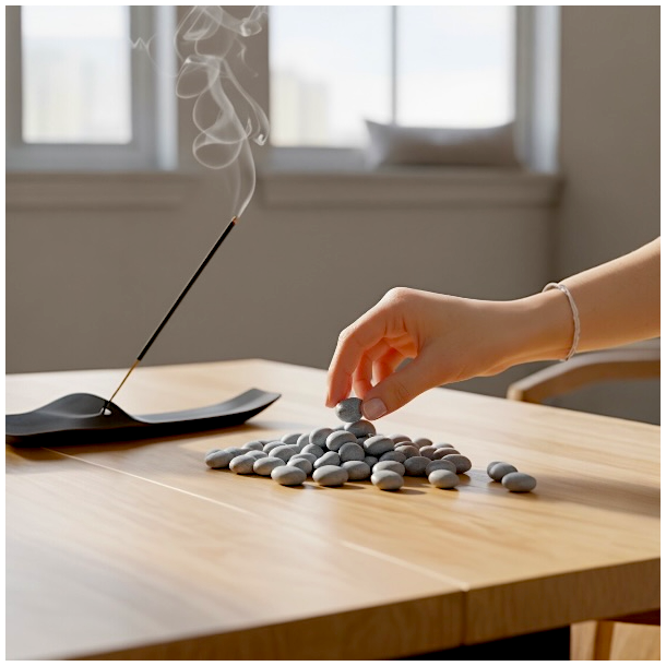 Angelit lommesten � blid bl� krystal til ro og balance 1,5�2,5 cm 