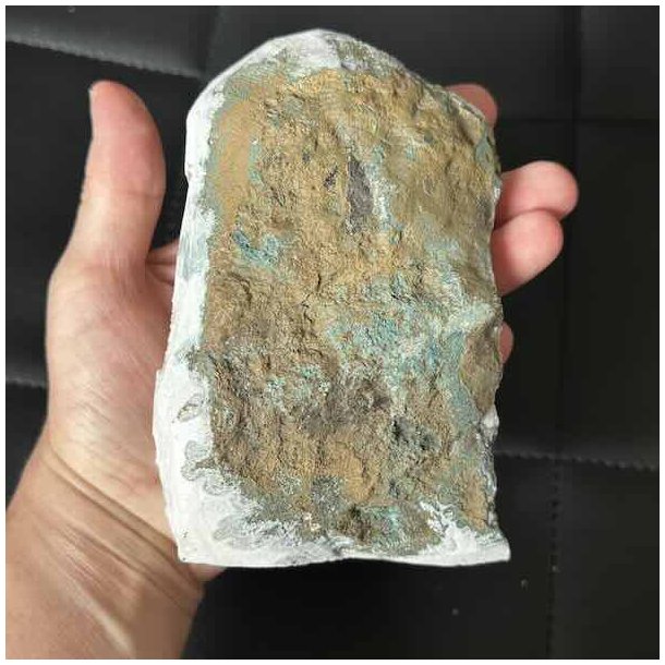 Apophyllit med Stilbit p� Chalcedon 674 g - Unika Krystal fra Indien