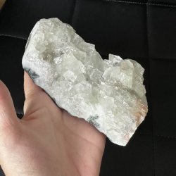 Apophyllit med Stilbit p� Chalcedon 674 g - Unika Krystal fra Indien