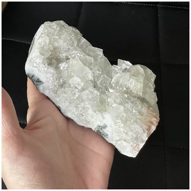 Apophyllit med Stilbit p� Chalcedon 674 g - Unika Krystal fra Indien
