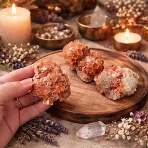 Aragonit klynger,  M�l 5-6 cm i dia.