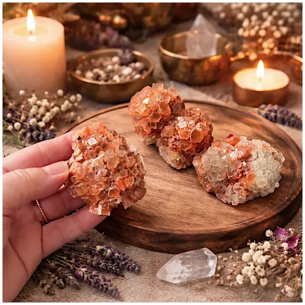 Aragonit klynger,  M�l 5-6 cm i dia.