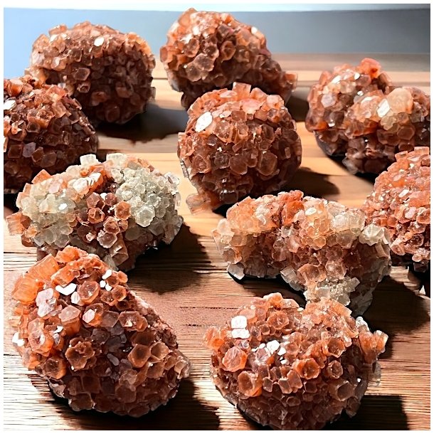 Aragonit klynger,  M�l 5-6 cm i dia.