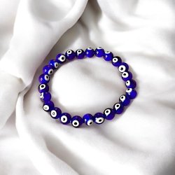 Tyrkisk je Armbnd  Beskytter Mod Negative Energier  16-18 cm