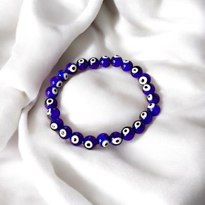 Tyrkisk je Armbnd  Beskytter Mod Negative Energier  16-18 cm