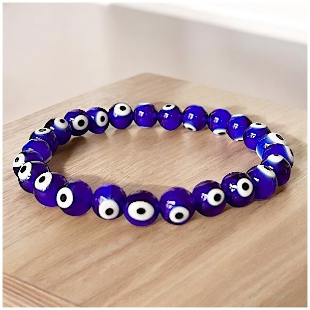 Tyrkisk je Armbnd  Beskytter Mod Negative Energier  16-18 cm