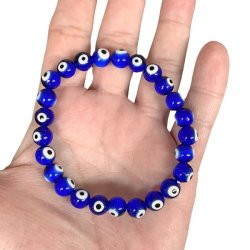 Tyrkisk je Armbnd  Beskytter Mod Negative Energier  16-18 cm