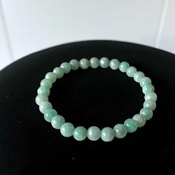 Amazonit krystalarmbnd  7 mm perler | Sttter sandhed, ro &amp; balance