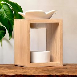 Aromalampe i Bambus med Plumeria Blomst Skab Ro og Velvre i Dit Hjem