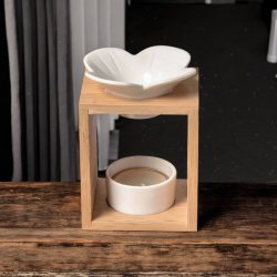 Aromalampe i Bambus med Plumeria Blomst Skab Ro og Velvre i Dit Hjem