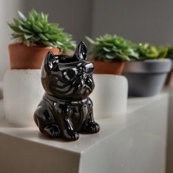Aromalampe designet som fransk bulldog - 15 x 10,5 cm