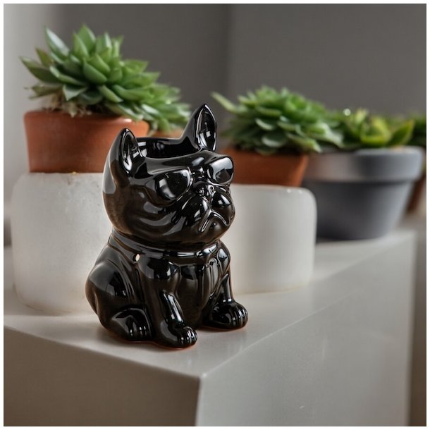 Aromalampe designet som fransk bulldog - 15 x 10,5 cm