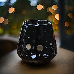 LOOB Aromalampe i Sort Keramik  9x9 cm