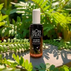 �kologisk Aromaspray Myrte & Sandeltr� � Meditation, Tryghed & Indre Balance | 100 ml