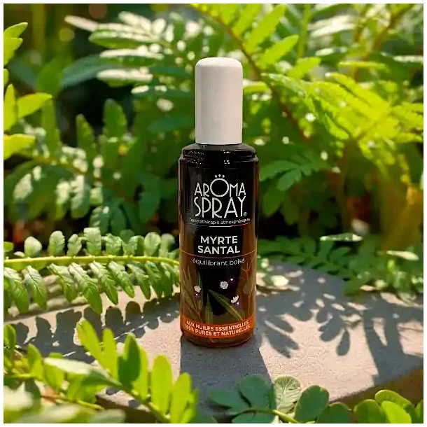 �kologisk Aromaspray Myrte &amp; Sandeltr� � Meditation, Tryghed &amp; Indre Balance | 100 ml