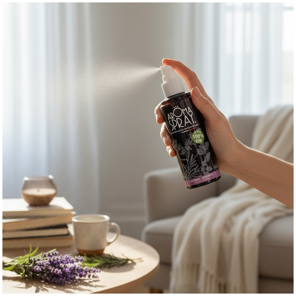 �kologisk Aromaspray Lavendel &amp; Rosmarin � Afslapning, Klarhed &amp; Harmonisk Balance | 100 ml