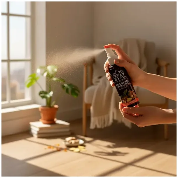 �kologisk Aromaspray Bois de H� &amp; Ingef�r � Sensualitet, Beg�r &amp; Sanselig Energi | 100 ml