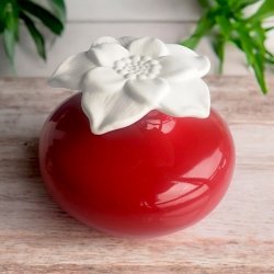 Narcisse Aromadiffuser i Rd Keramik  Elegance og Duft