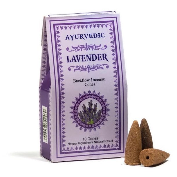 Backflow rgelseskegler/cones fra Ayurvedic med lavendel