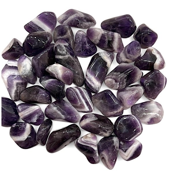 B�nd ametyst lommesten, M�l 2 - 3 cm