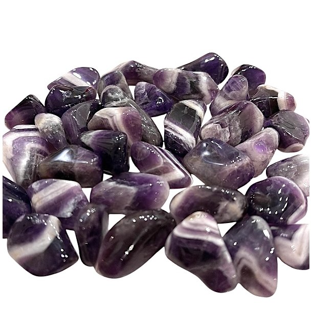 B�nd ametyst lommesten, M�l 2 - 3 cm