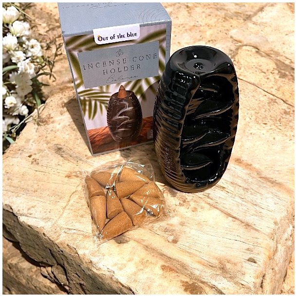 Elegant Backflow Rgelsesholder 13x7 cm inkl. 10 stk. cones