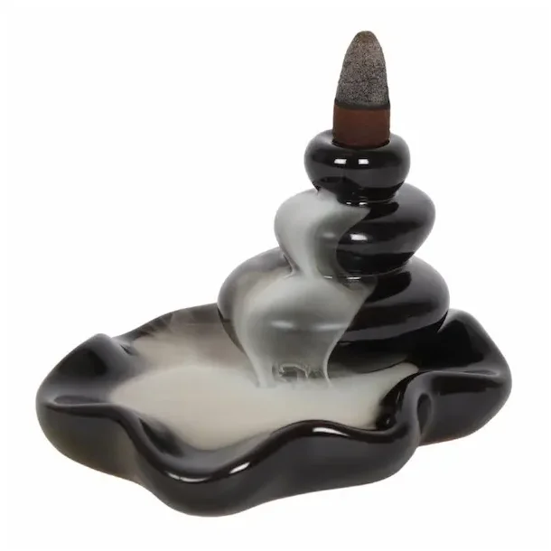 Sort Backflow rgelsesholder i dam-design 12x9,5x8 cm til backflow rgelseskegler