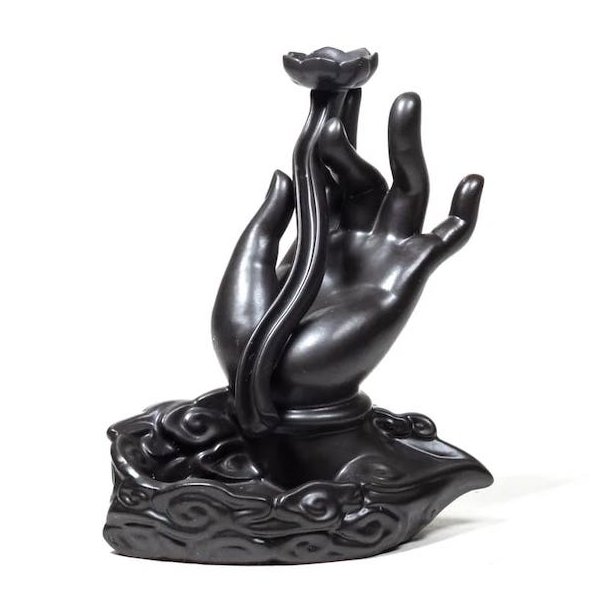 Backflow rgelsesholder - hnd med lotusblomst