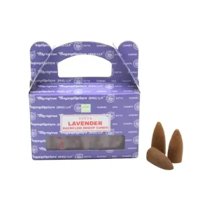 Backflow r�gelseskegler med lavendel - 24 stk - beroligende duft til backflow holder