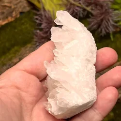 Smuk bjergkrystalklynge 8 x 4 cm - eksklusiv klar krystal af hj kvalitet 119 g