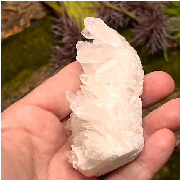 Smuk bjergkrystalklynge 8 x 4 cm - eksklusiv klar krystal af hj kvalitet 119 g