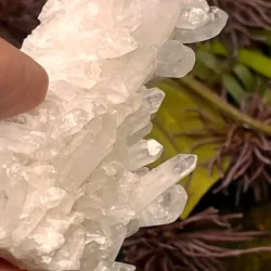 Smuk bjergkrystalklynge 8 x 4 cm - eksklusiv klar krystal af hj kvalitet 119 g