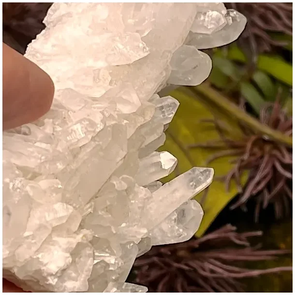 Smuk bjergkrystalklynge 8 x 4 cm - eksklusiv klar krystal af hj kvalitet 119 g