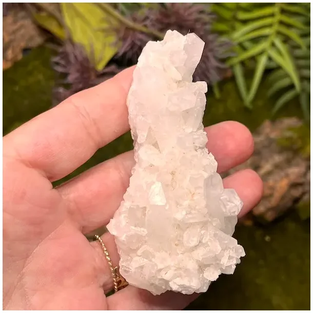 Smuk bjergkrystalklynge 8 x 4 cm - eksklusiv klar krystal af hj kvalitet 119 g