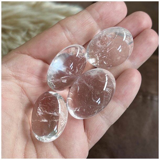 Bjergkrystal lommesten,  Ml 2,5 - 3 cm 