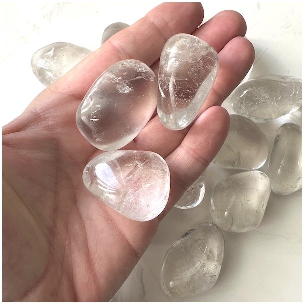 Bjergkrystal XL lommesten,  M�l 3 - 4 cm 