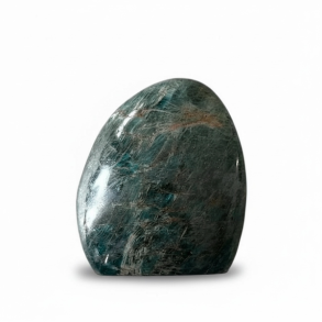 Unik bl apatit freeform 510 g  kraftfuld poleret krystal 9,1 x 8 cm